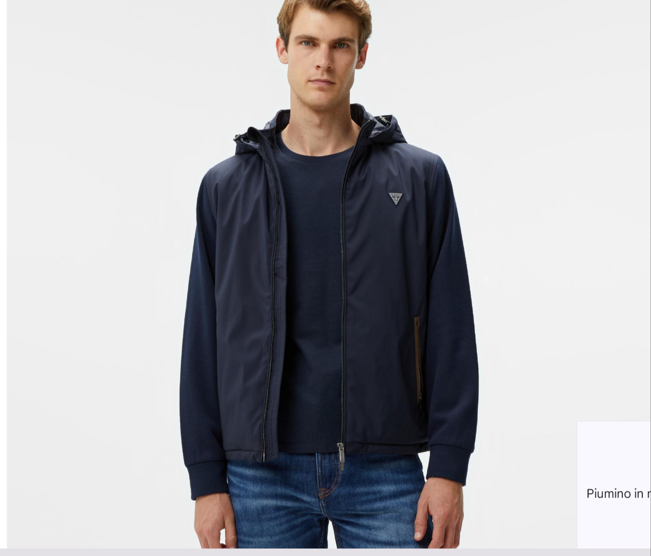 GIUBBINO GUESS BLU con cappuccio art.M4YL27WEDJ0