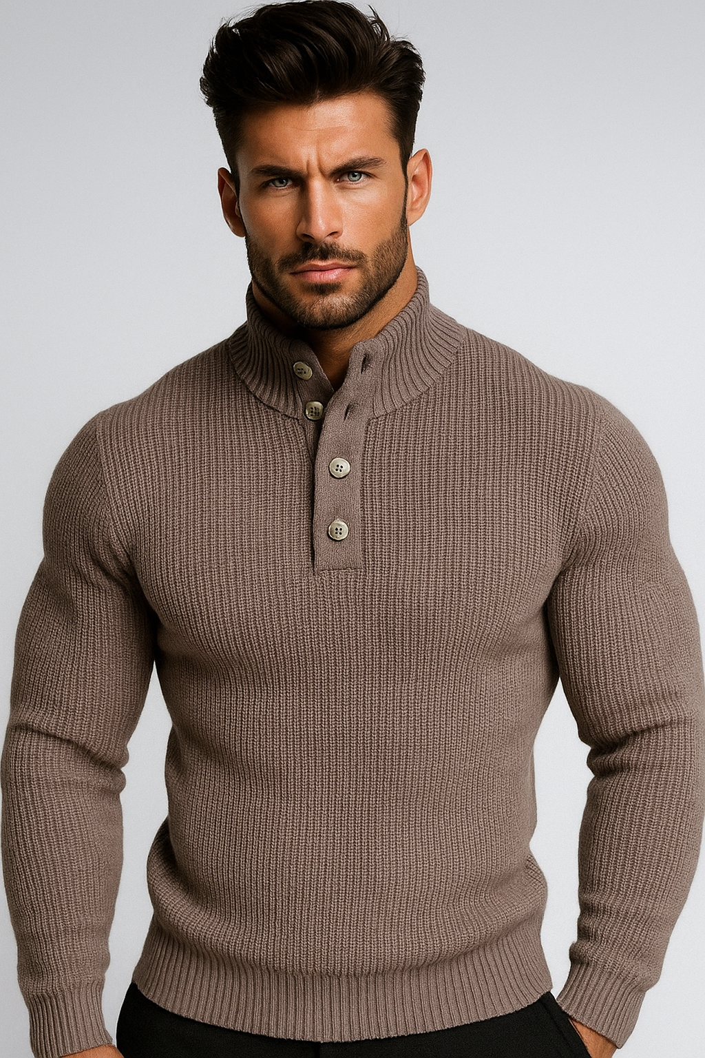 MAGLIA UOMO LUPETTO 4 BOTTONI