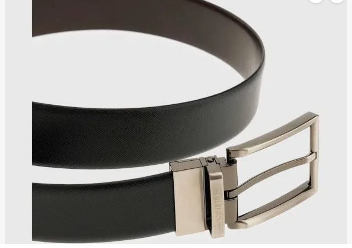 CINTURA GUESS UOMO IN PELLE MODELLO REVERSIBILE